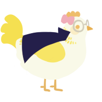 A white and yellow chicken with a neck-band pattern