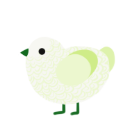 (unnamed), a white and apple chicken with a double-lace pattern