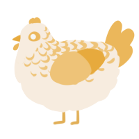 A cream and honey chicken with a half-lace pattern