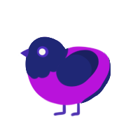 (unnamed), a amethyst and navy chicken with a head pattern