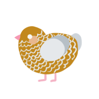 (unnamed), a ochre and mist chicken with a lace pattern