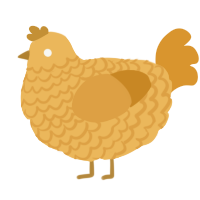 A honey and orange chicken with a lace pattern