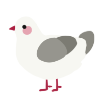 A white and ash chicken