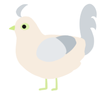 A cream and mist chicken