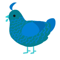 A sea and sapphire chicken with a lace pattern