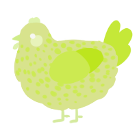 A lemon and lime chicken with a speckle pattern