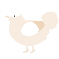 A cream chicken