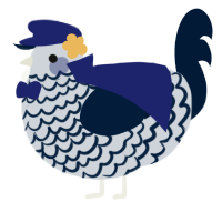 A mist and tumblr chicken with a lace pattern