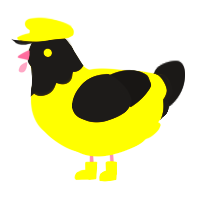 A yellow and sable chicken with a head pattern