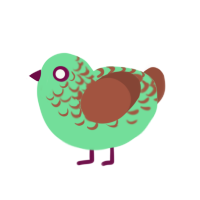 MintChoco, a spring and russet chicken with a half-lace pattern