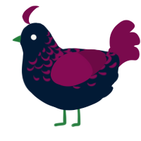 A tumblr and wine chicken with a half-lace pattern