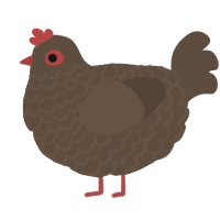 A bark chicken with a lace pattern