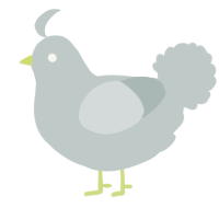A silver chicken