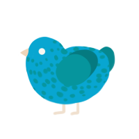 Wave Pool, a cerulean and teal chicken with a speckle pattern