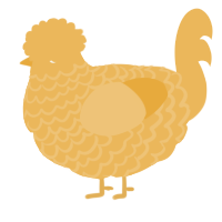 A honey chicken with a lace pattern