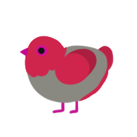 (unnamed), a ash and crimson chicken with a head pattern