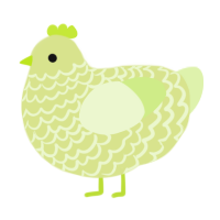 A lemon and apple chicken with a lace pattern