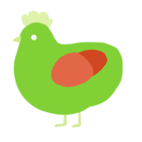 A grass and vermilion chicken