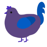 A overcast and ultramarine chicken