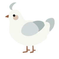 A white and silver chicken