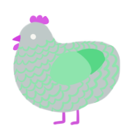 A silver and spring chicken with a lace pattern