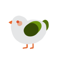A sable and lilac chicken