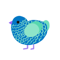 (unnamed), a sapphire and mint chicken with a lace pattern