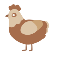 A brown and beige chicken with a head pattern
