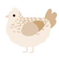 A cream and beige chicken with a half-lace pattern