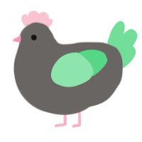 A grey and spring chicken