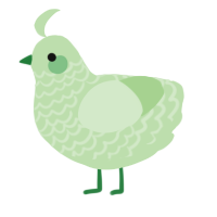 A gluppy chicken with a lace pattern