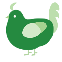A viridian and gluppy chicken