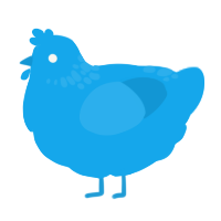 A sky chicken with a neck-speckle pattern