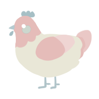A navy and teal chicken with a head pattern