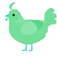 A spring chicken with a neck-speckle pattern