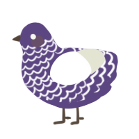 A overcast and white chicken with a lace pattern
