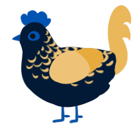 A tumblr and honey chicken with a half-lace pattern