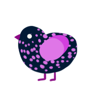 Spark PLUS, a tumblr and orchid chicken with a speckle pattern