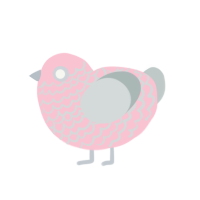 Pastel, a rose and silver chicken with a lace pattern