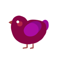 (unnamed), a maroon and plum chicken