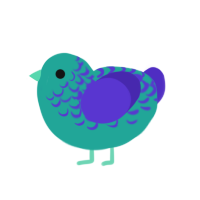 (unnamed), a turquoise and indigo chicken with a half-lace pattern