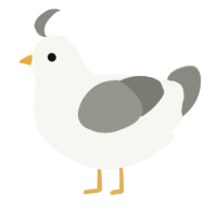 A white and ash chicken