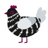 A sable and mist chicken with a bar pattern