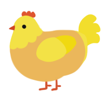 A honey and yellow chicken with a head pattern
