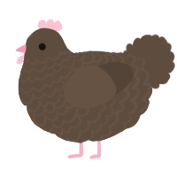 A bark chicken with a lace pattern