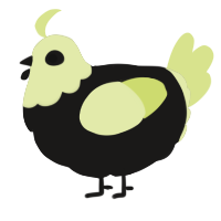 A sable and lemon chicken with a head pattern