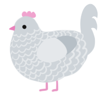 A mist chicken with a lace pattern