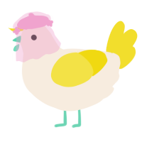 A cream and yellow chicken