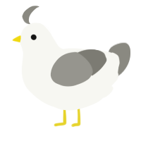 A white and ash chicken
