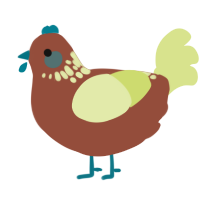 A russet and lemon chicken with a neck-speckle pattern